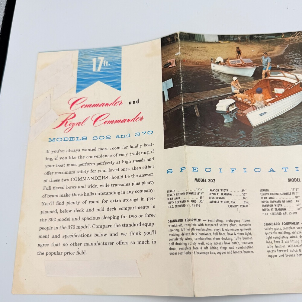 Vintage 1960 Cruisers Inc Boat Catalog Brochure Oconto Wisconsin 1960s Marine - Picture 7 of 8